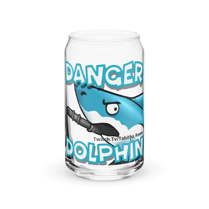 Danger Dolphin Glass Can Cup product image (2)