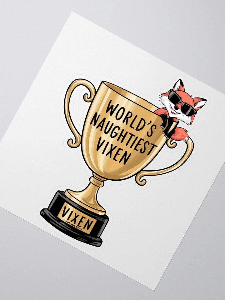 World's Naughtiest Vixen Trophy Vinyl Sticker product image (2)