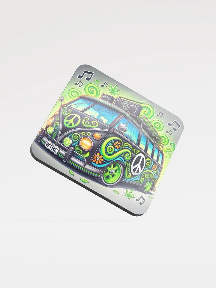 Da Psychedelic Soundwave Cork Coaster product image (1)