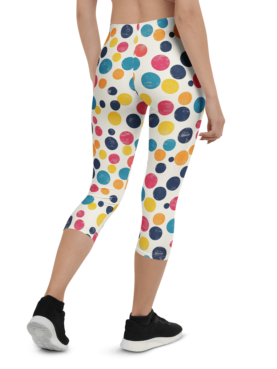 Polka Dot Illusion Vintage Retro Capri Leggings product image (4)
