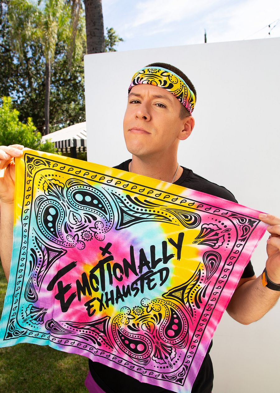 (LAST TWO) Emotionally Exhausted Tie Dye Bandana product image (2)