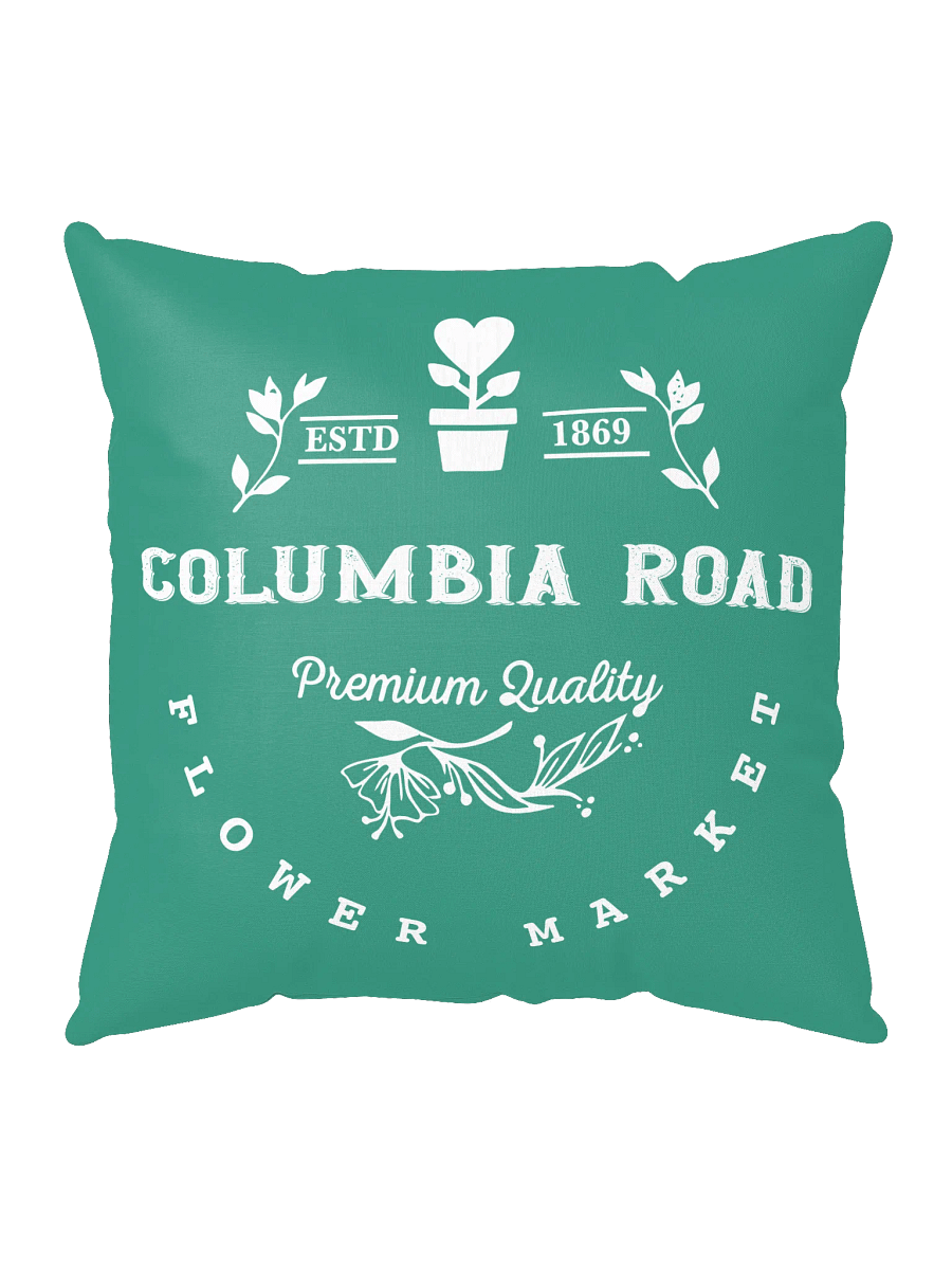 Columbia Road Market Logo Print Pillow (Light Teal) product image (1)