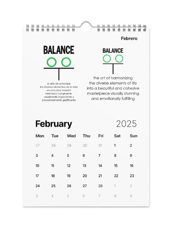 English & Espanol Implicito-Implied 2025 Calendar-Calendario-Now $10.50 Use promo code VIBES4LOVE at checkout product image (6)