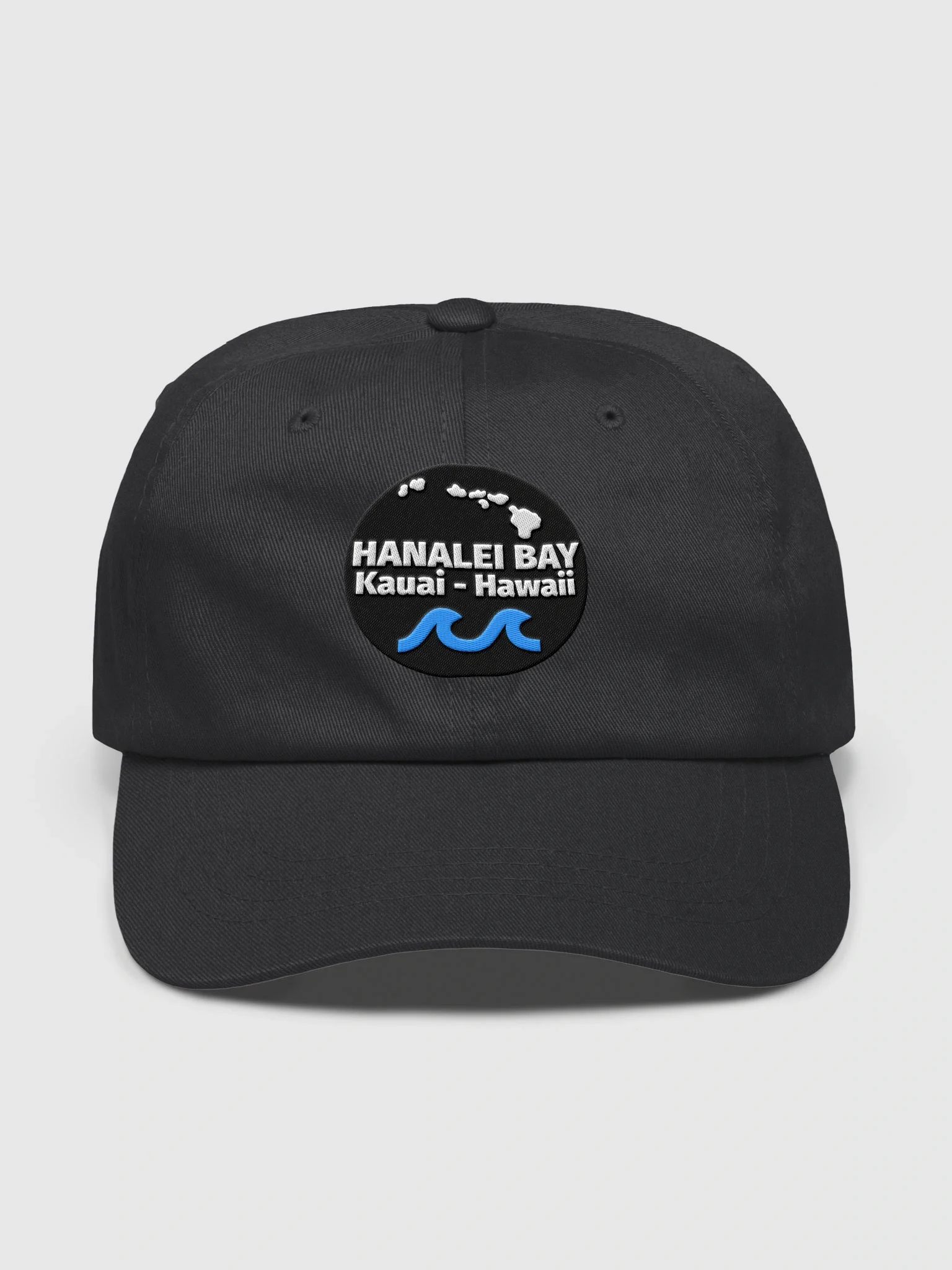 Hanalei Bay, Kauai Hawaii - White Logo - Classic Dad Hat product image (1)