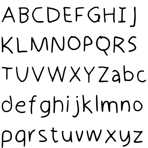 "Hand" handwriting font product image (1)