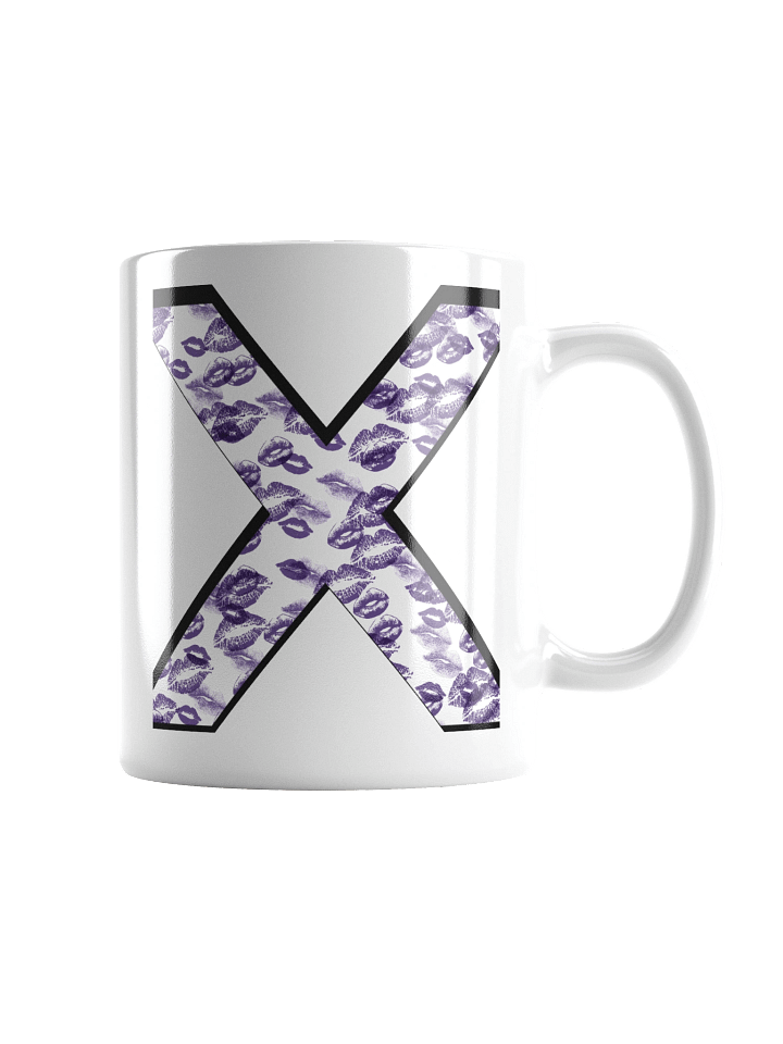 White X Purple Lipstick Kisses | Glossy White Mug product image (3)