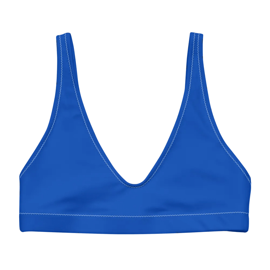 Plain Color Absolute Blue Padded Bikini Top product image (5)