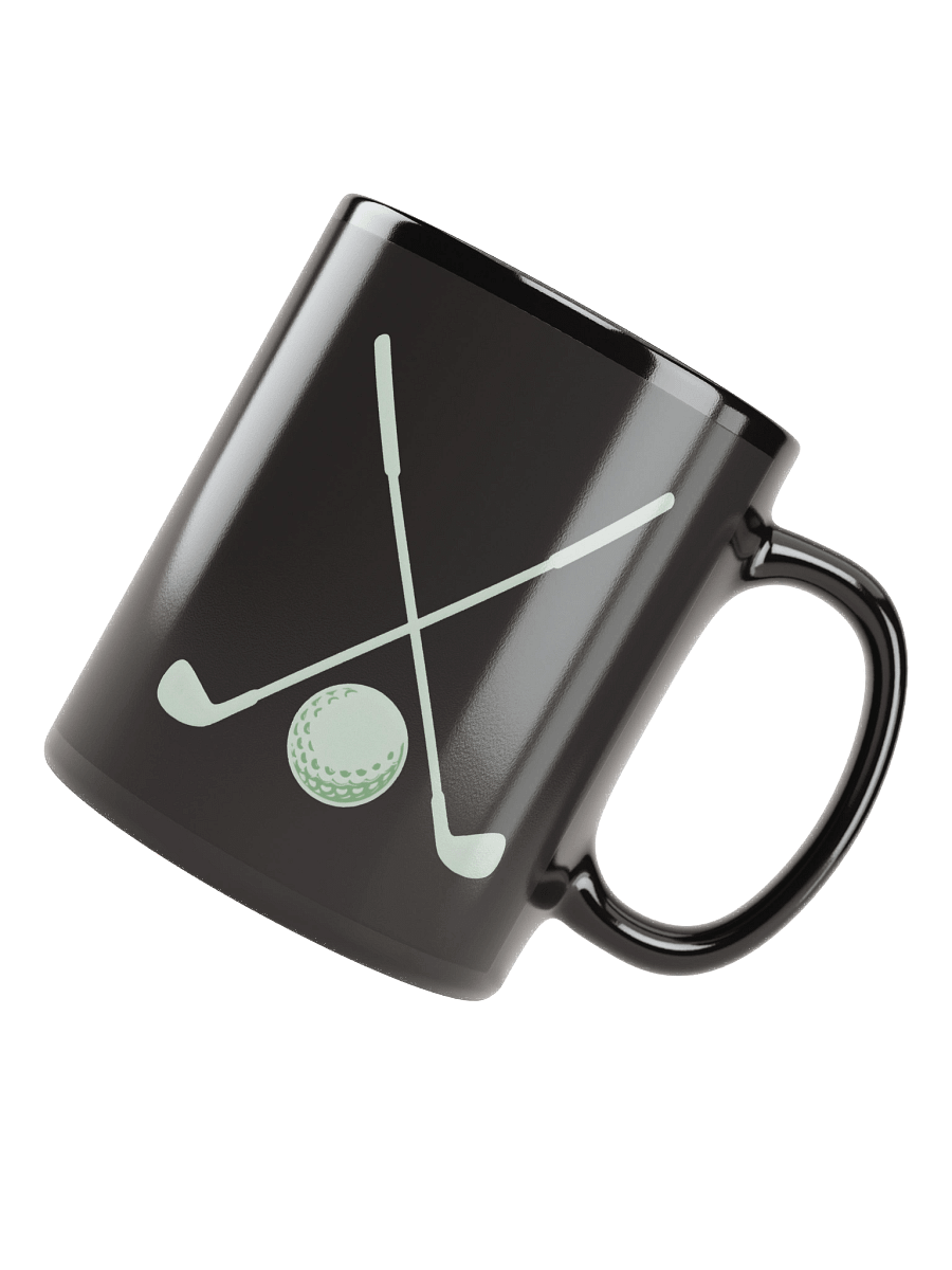 Swinging Golf Clubs Black Ceramic Coffee Mug product image (7)