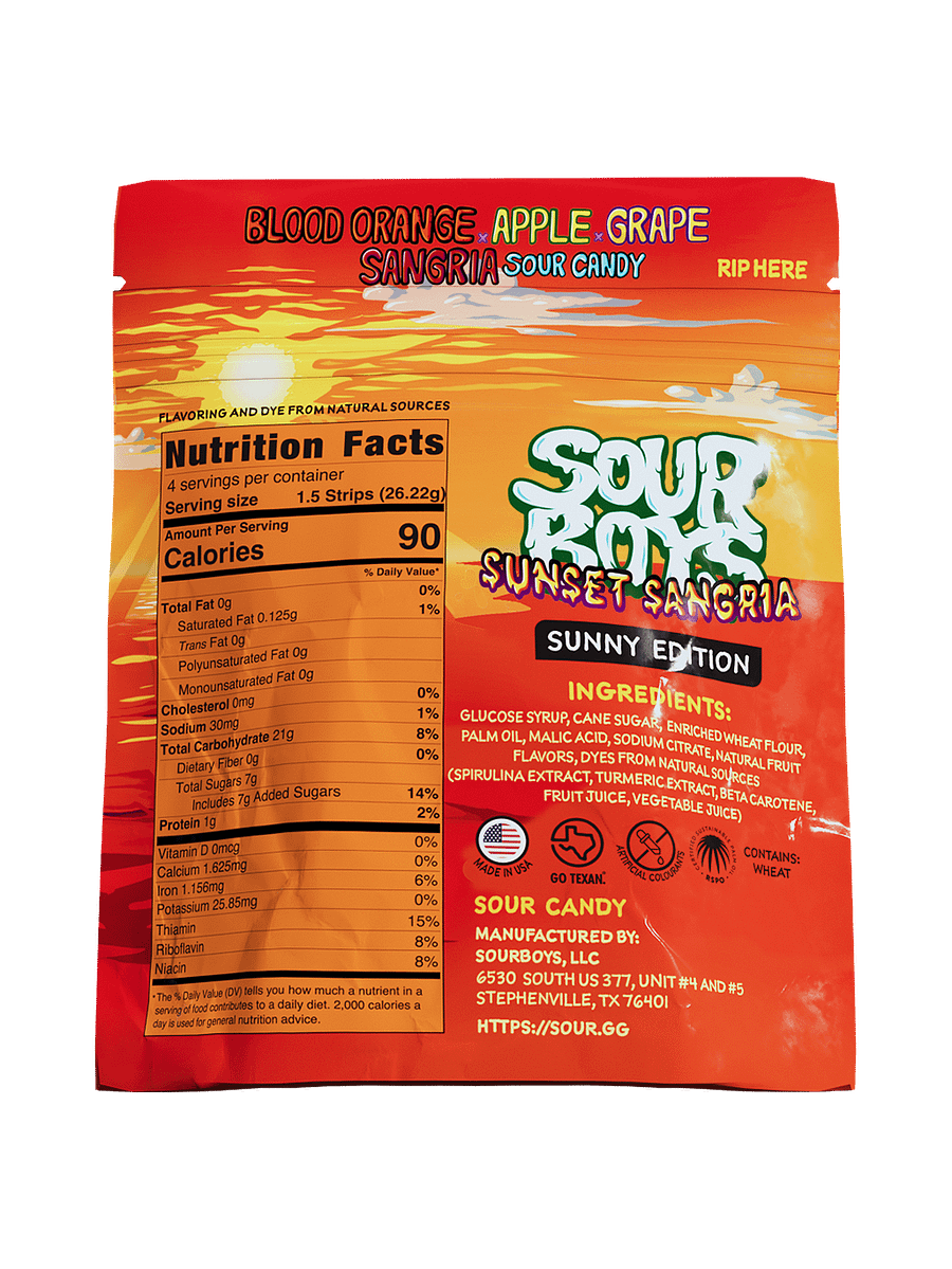 Sunset Sangria Sour Belts - SourBoys product image (2)