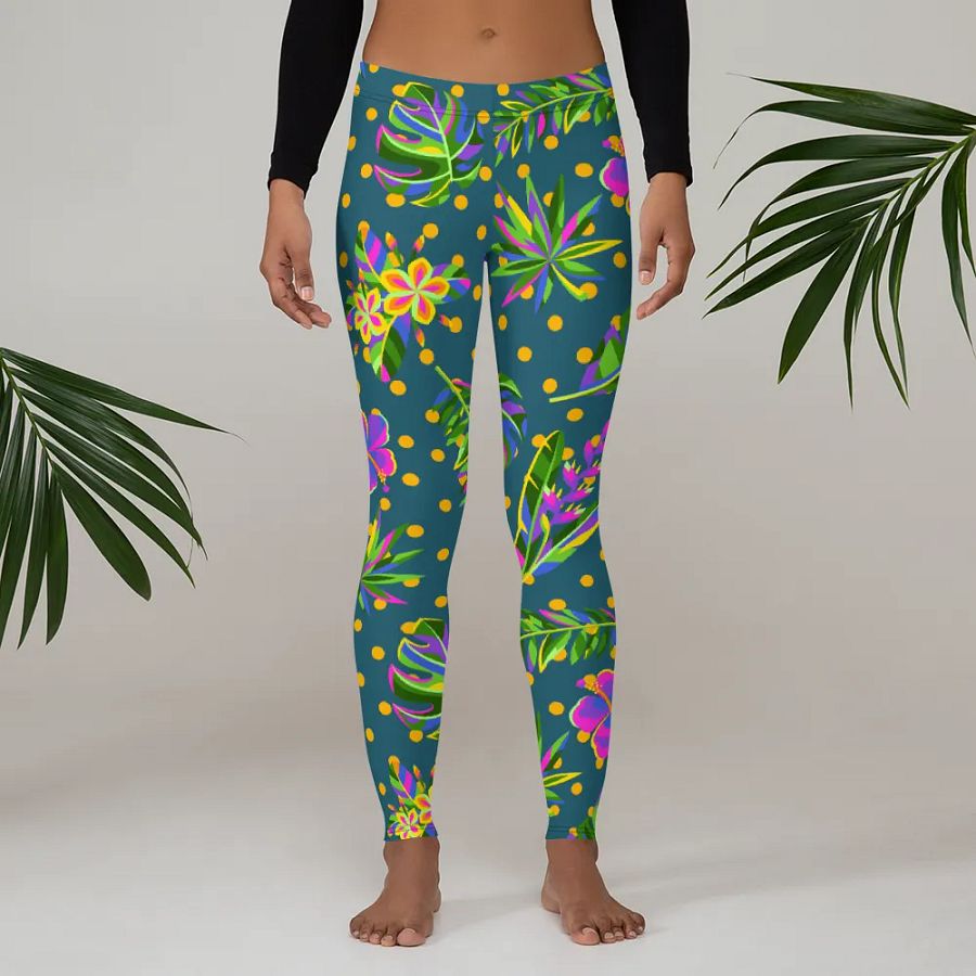 Green All-Over Print Leggings product image (4)