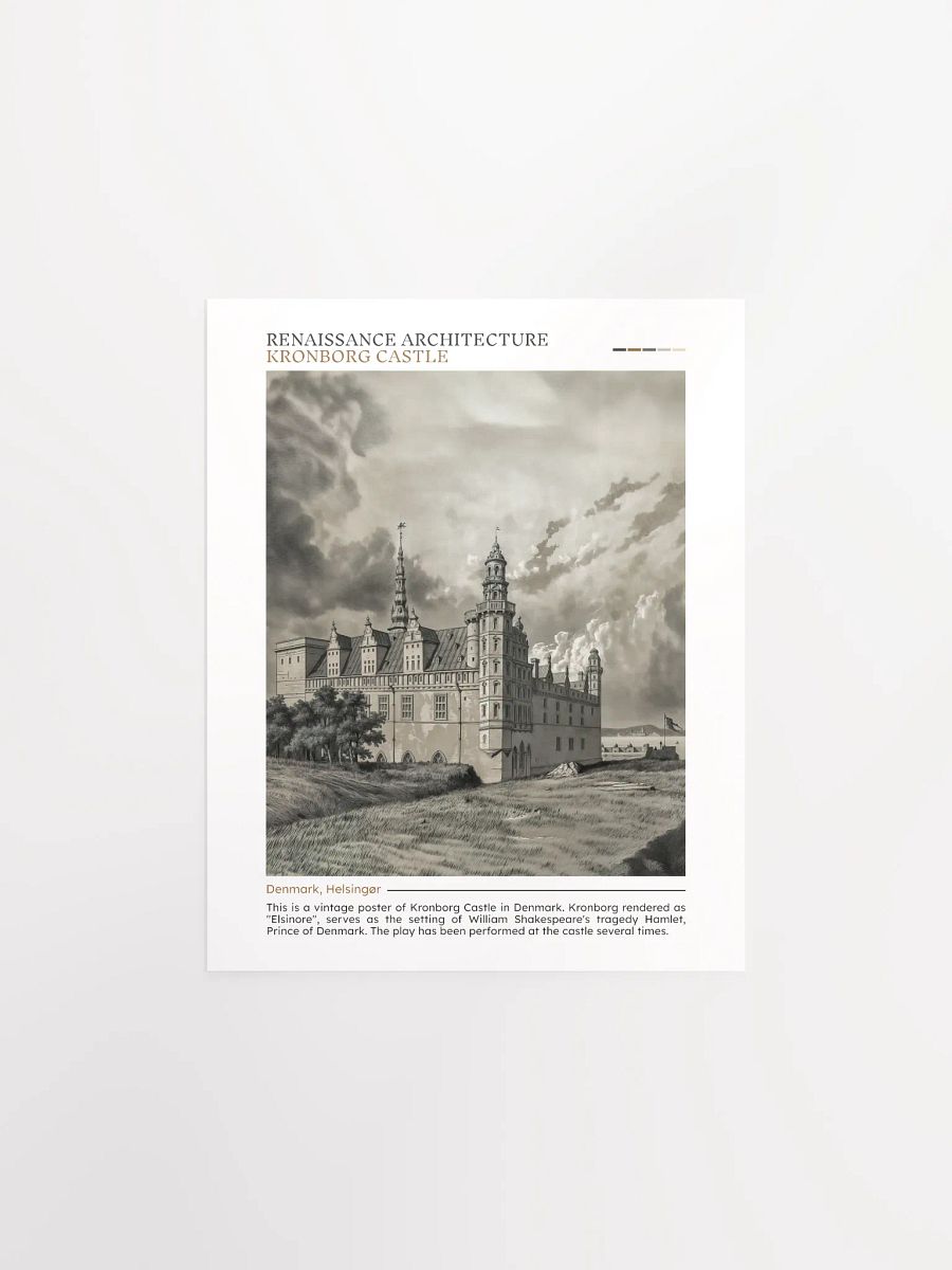 Kronborg castle - Vintage poster - Portrait product image (8)