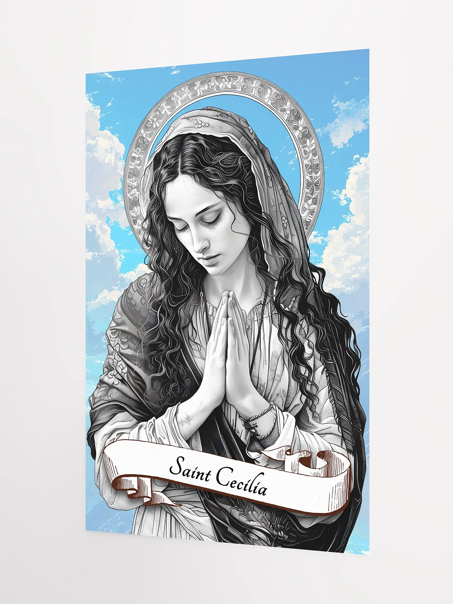 Saint Cecilia Patron Saint of Musicians, Composers, Musical Instruments Makers, Poets, Church Music, Blind People, Singers, Artists, Matte Poster product image (5)