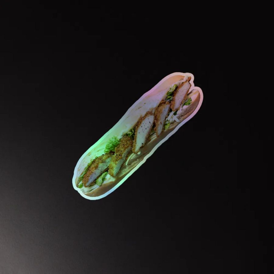 Chicken Fillet Roll Holographic Sticker product image (5)