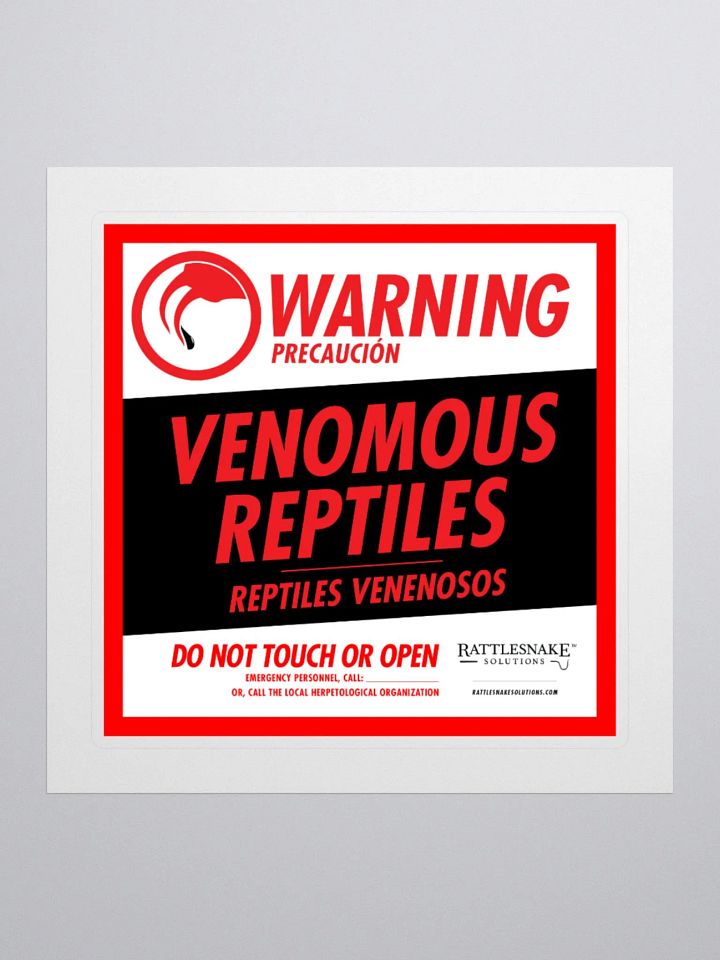 Venomous Warning Transport Sticker product image (1)