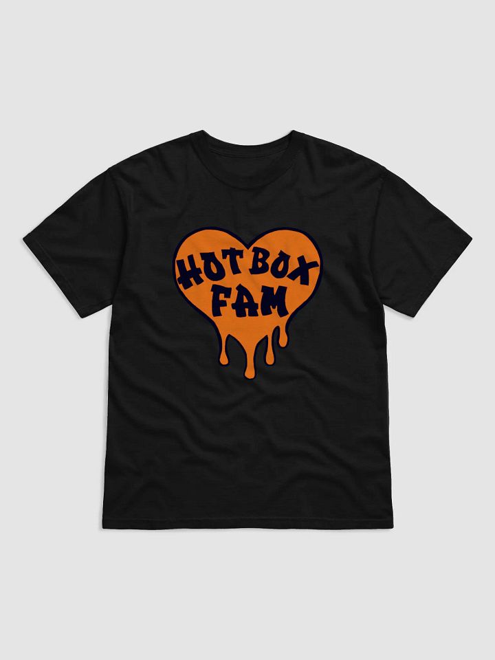 HOT BOX FAM ORANGE LOGO ON TEE product image (1)