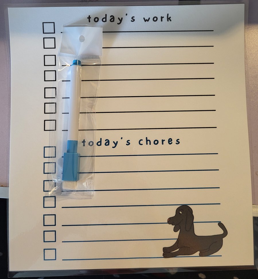 🐶🤎 Friendly Brown Retriever Dry Erase To-Do List – Loyal, Lovable, and Ready to Help You Stay on Track! 🤎🐶 product image (1)