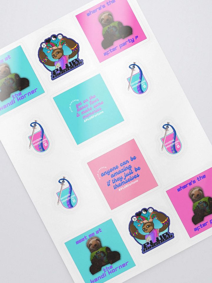 PLUR Kingdom Sticker Sheet product image (2)