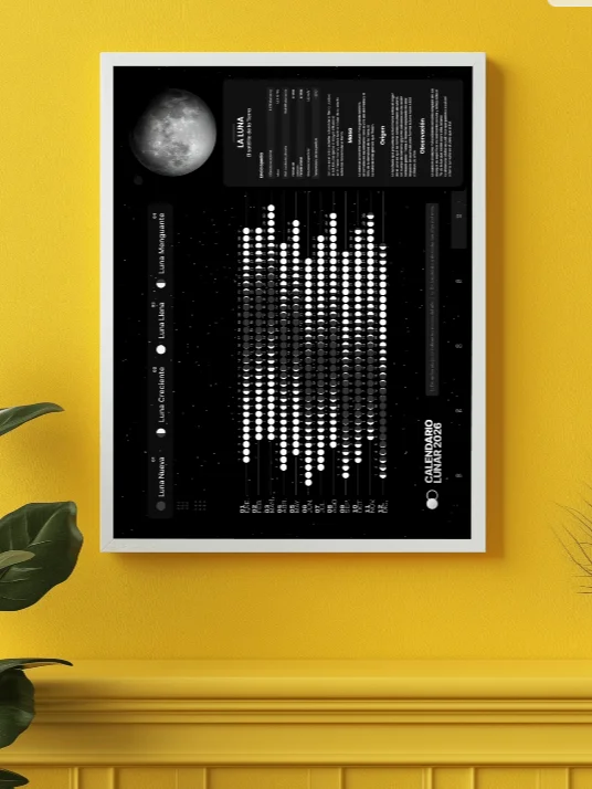 Calendario de pared de las fases lunares de 2026 - 24" x 36" product image (8)