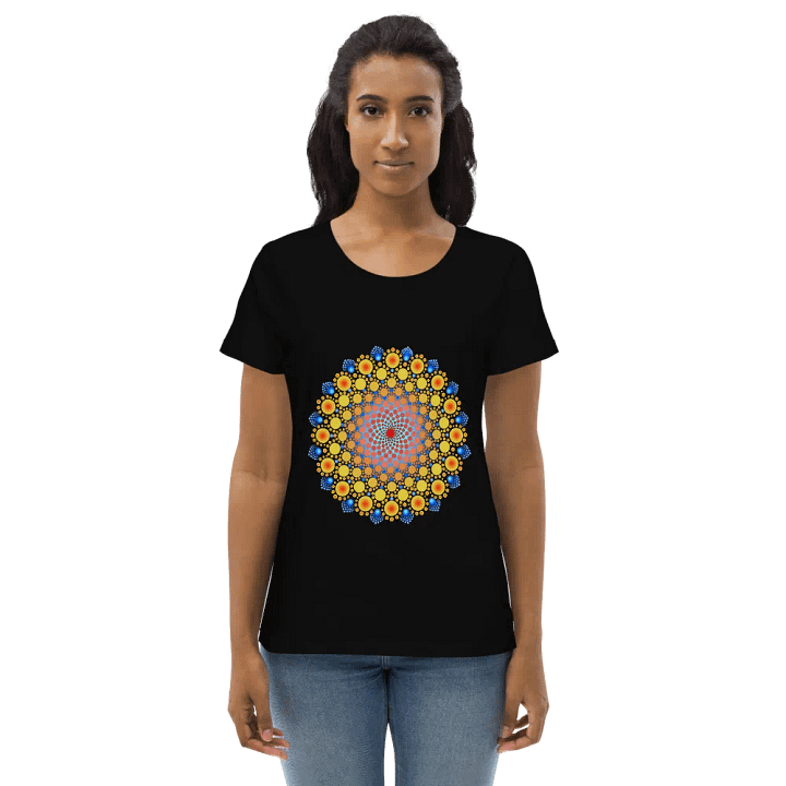 Orange Sunflower Mandala Eco T-Shirt product image (1)