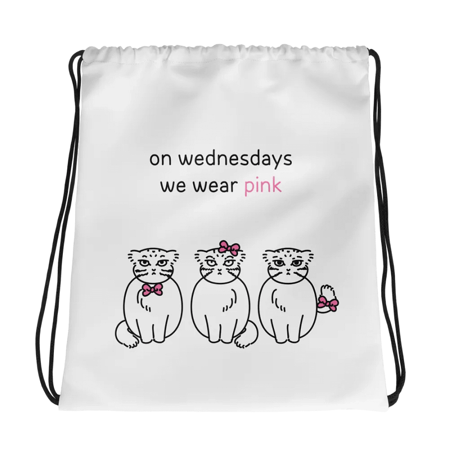 Pink Wednesdays Manul - Drawstring Bag product image (1)
