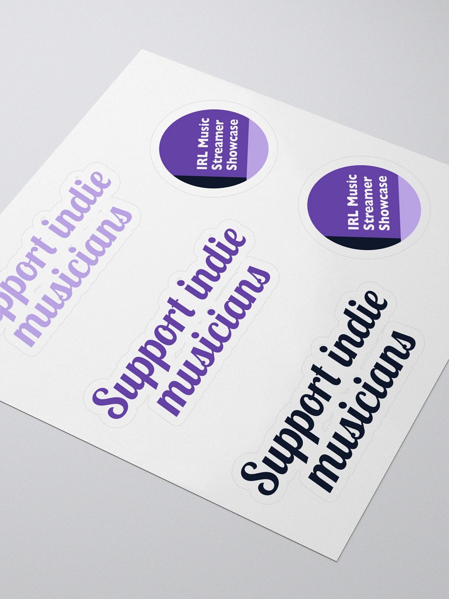 Support indie musicians sticker sheet product image (3)