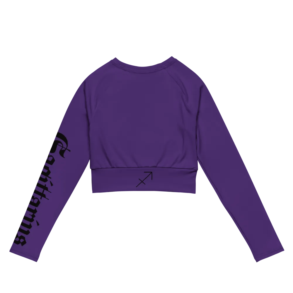 Sagittarius Purple All-Over Crop Top product image (10)