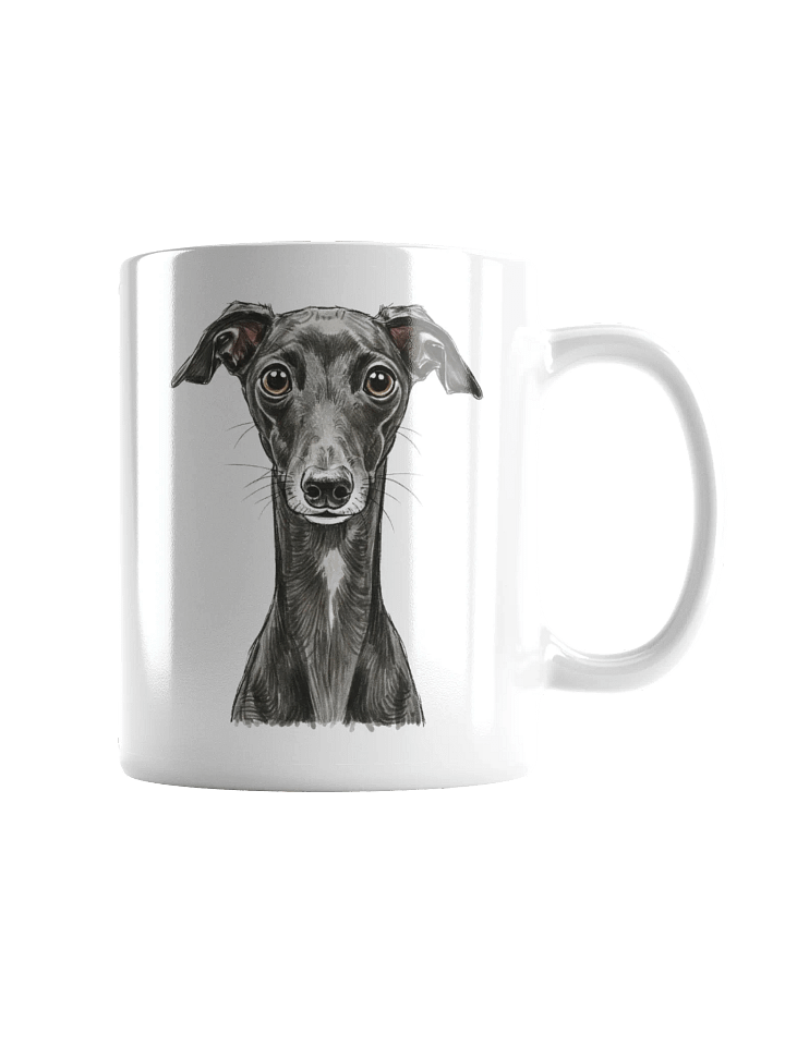 Italian Greyhound Sketch-y Art Chic Small Ceramic Mug For Iggy Lovers product image (2)