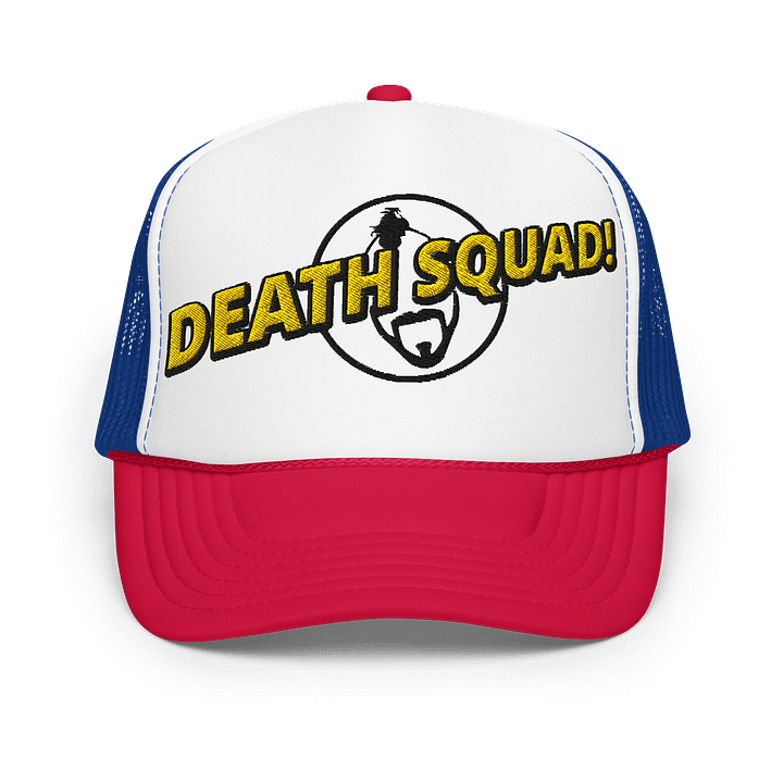 Death Squad Superhero Embroidered Trucker Hat Light product image (22)