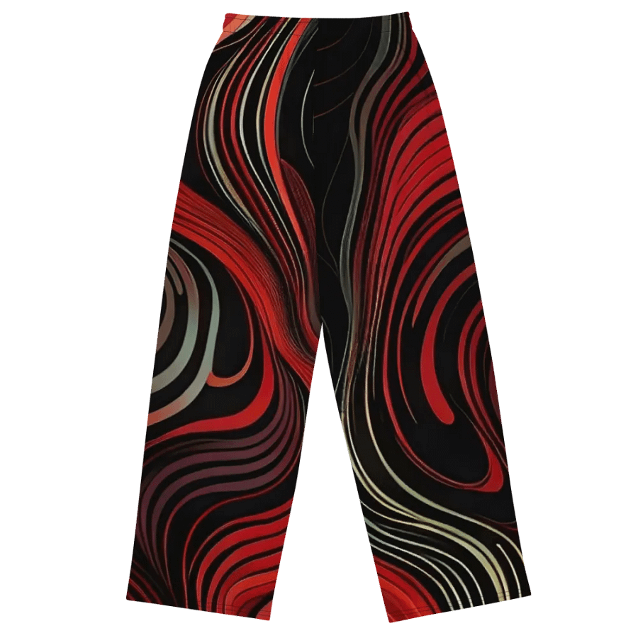 Abstract Psychedelic Swirl - Unisex Wide-Leg Pants product image (5)