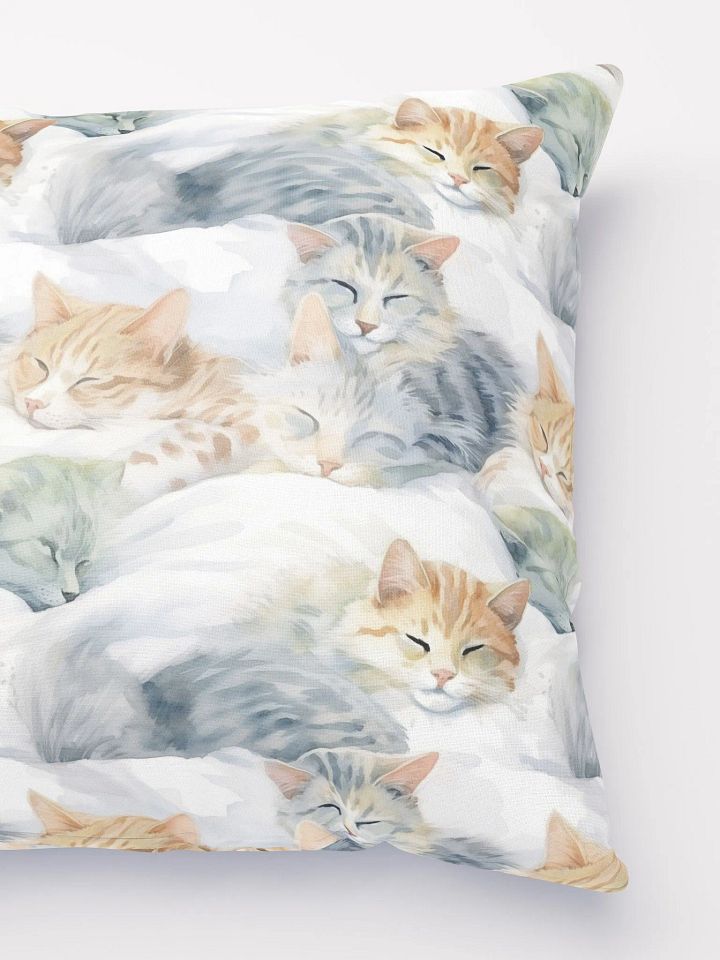 Pillow with cat print product image (2)
