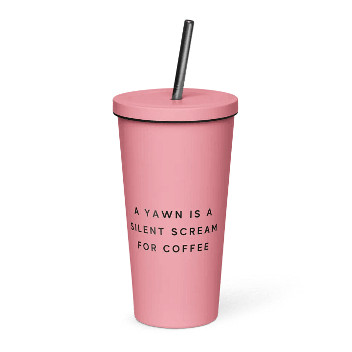 Coffee Time Insulated Tumbler with Straw product image (6)