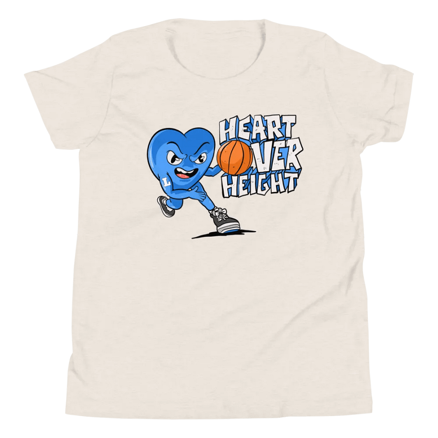 Youth Blue Heart Over Height T-Shirt product image (4)
