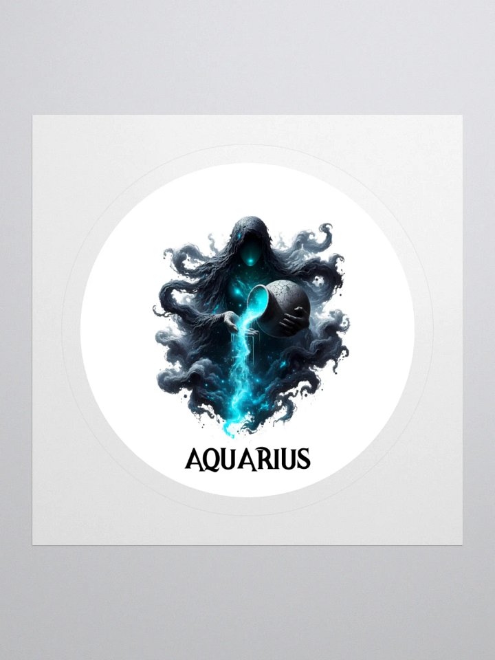 Mythical Aquarius Zodiac Round Sticker product image (2)
