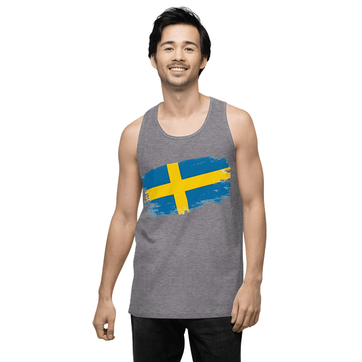 Men's Premium Tank Top Sweden Flag product image (2)