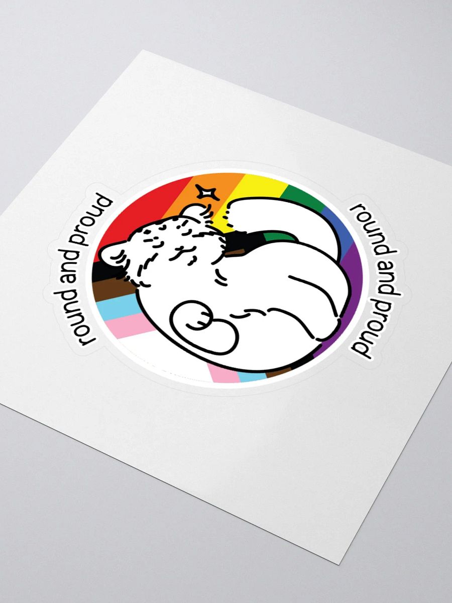 Round and Proud Manul - Pride Flag Version - Sticker product image (8)