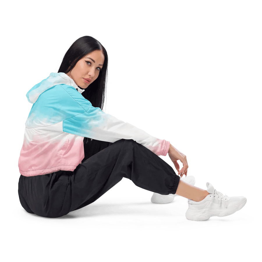 All-Over Print Women's Cropped Windbreaker product image (9)