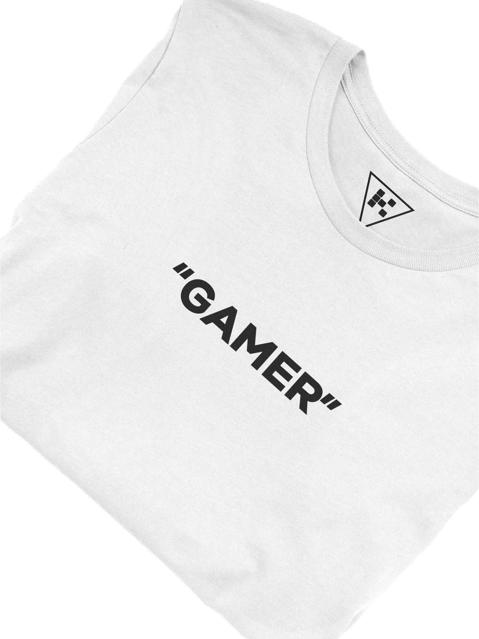 "Gamer" T-Shirt (black text) product image (3)