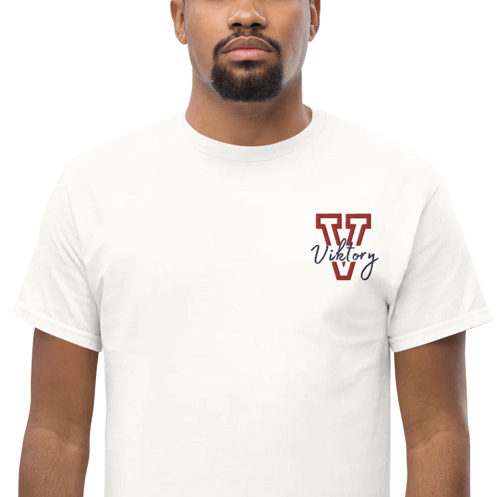 Adult Shirt White (red & blue logo) product image (1)