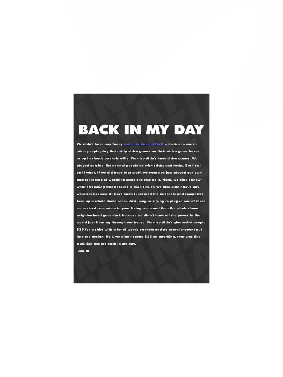 Back In My Day Poster 5" x 7" product image (1)
