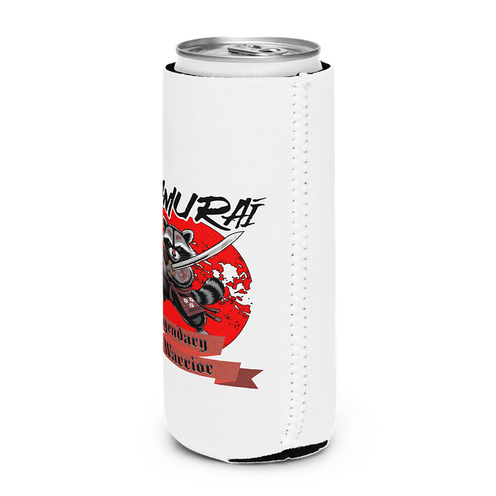 Samurai Legendary Warrior Raccoon Can Cooler product image (2)