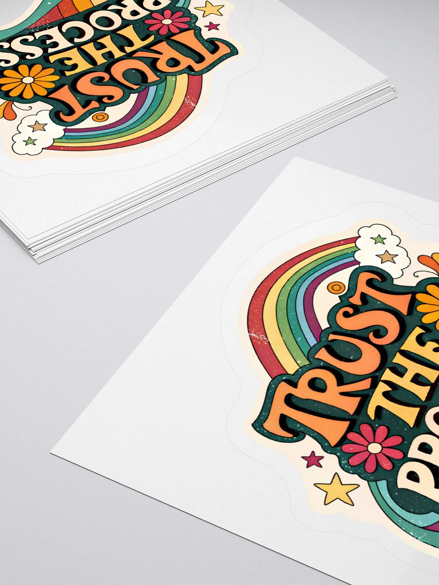 Retro Trust the Process Kiss Cut Stickers product image (10)