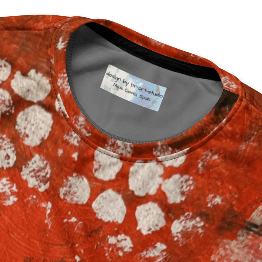 "Bold Abstract Art Sweatshirt – Red, White, and Black Textured Design" product image (4)