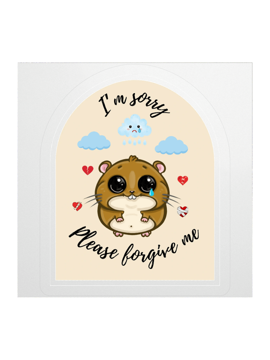 I’m Sorry – Sad Hamster Apology Sticker product image (1)