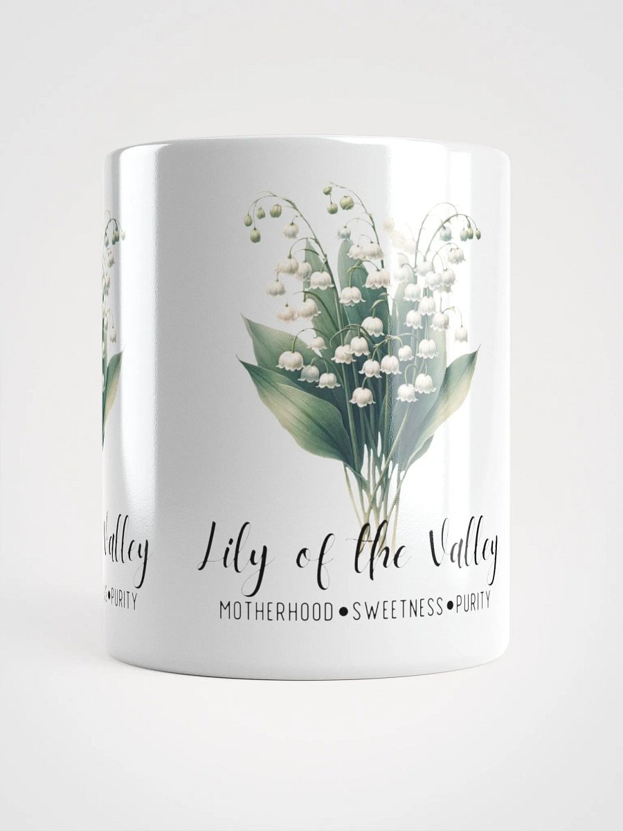 Lily of the Valley Ceramic White Mug: Motherhood, Sweetness, Purity May Birth Month Flower product image (7)