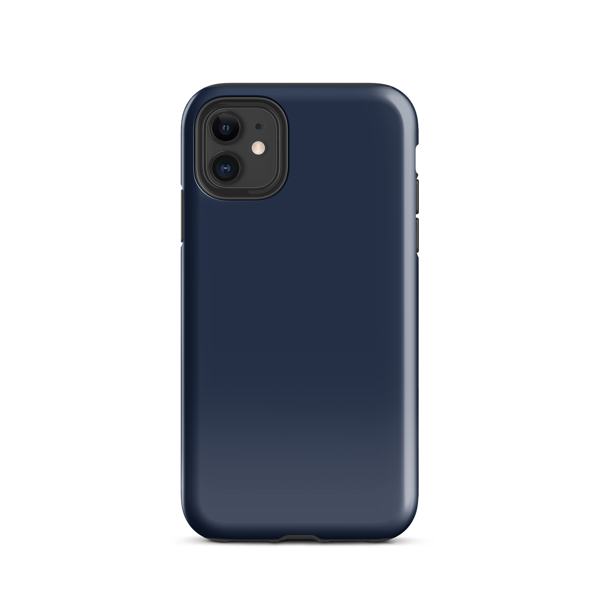 Navy Blue Solid Colour iPhone® Glossy Tough Case product image (2)