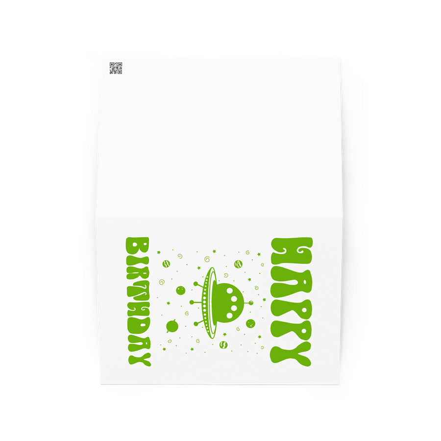 Happy Birthday (UFO) Birthday Card 5" x 7" product image (2)