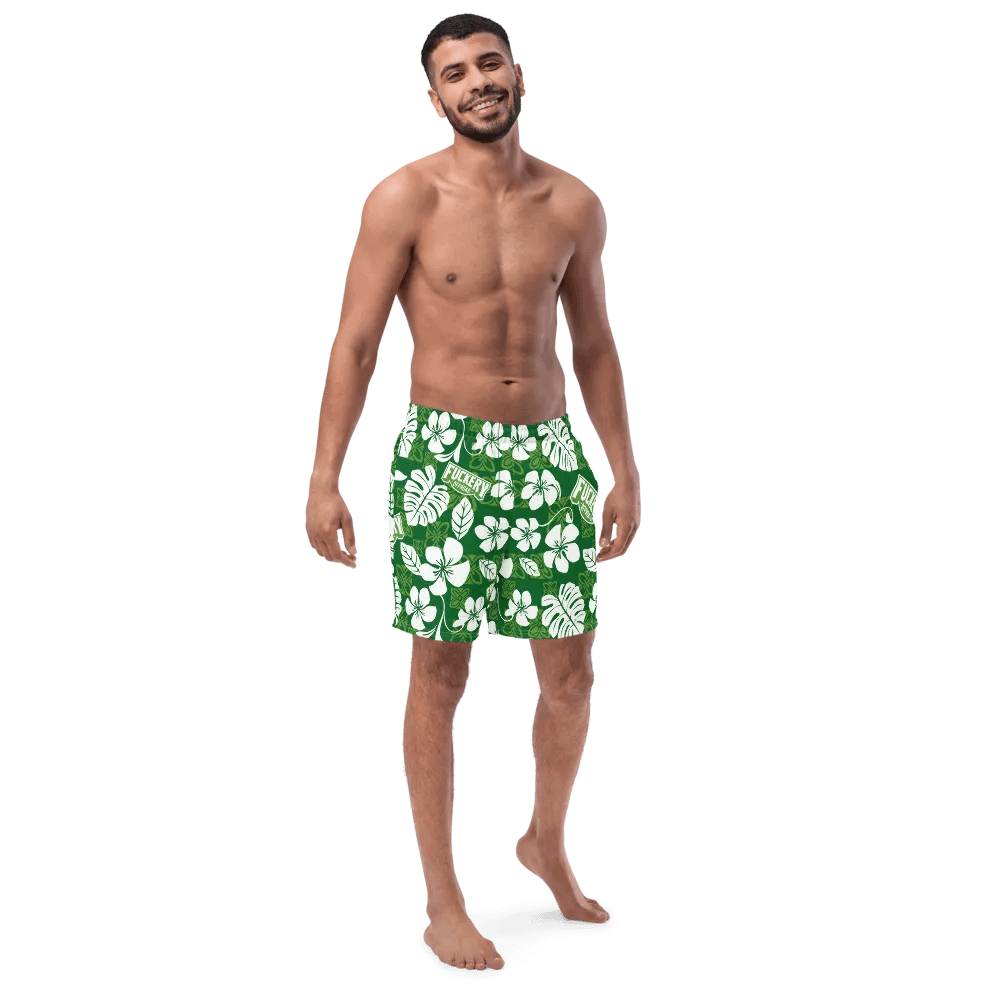 Fuckery Offroad Mens Hawaiian Shorts - Green product image (7)