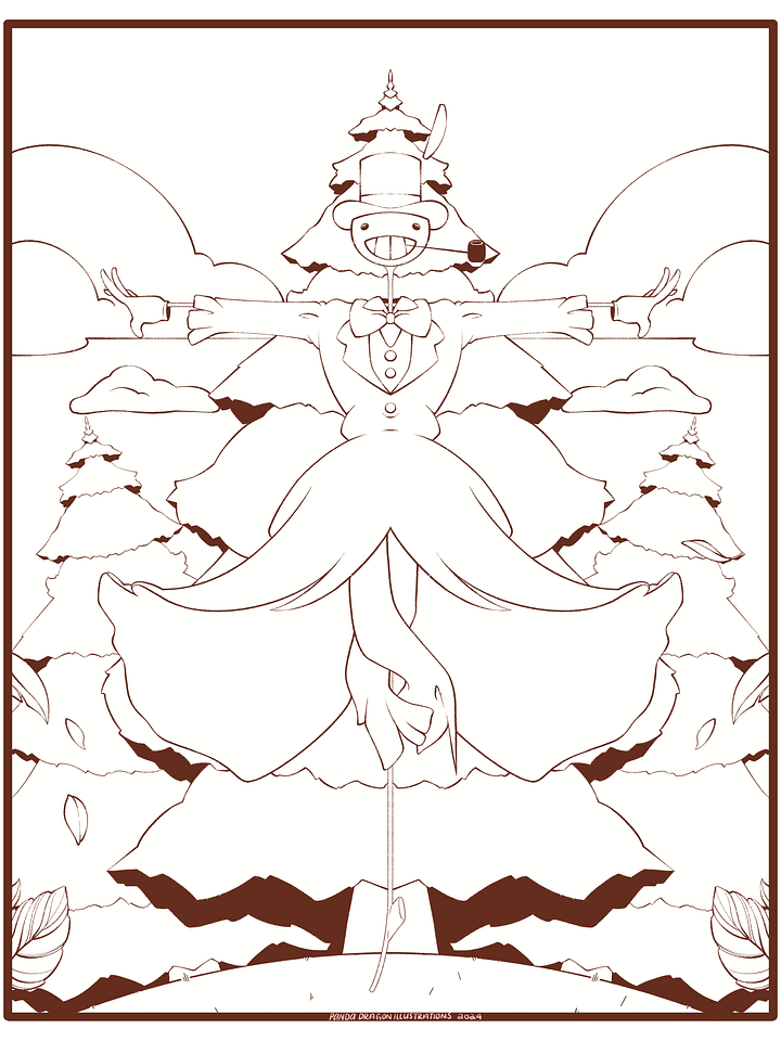 Turnip Head Coloring Page - Digital Download product image (1)