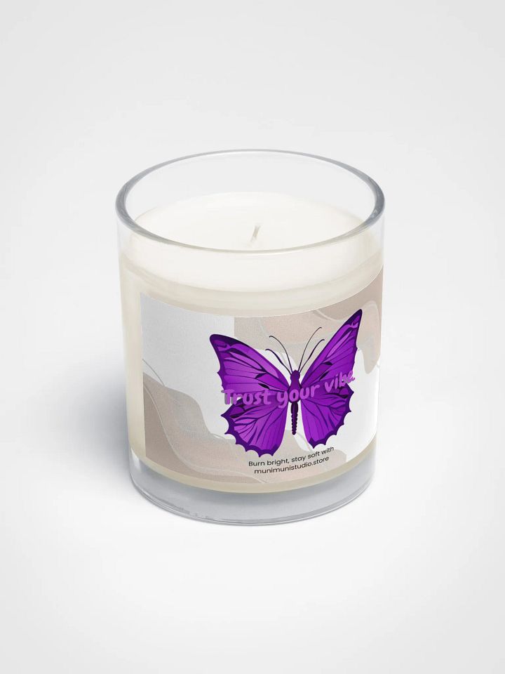 Trust Your Vibe” – Purple Butterfly Soy Candle product image (2)