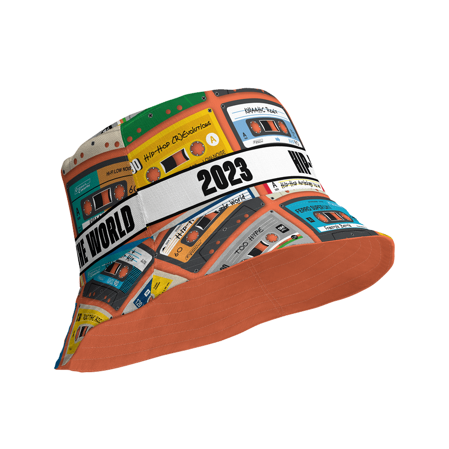 Hip-Hop at 50 Reversible Bucket Hat - Orange Image 1